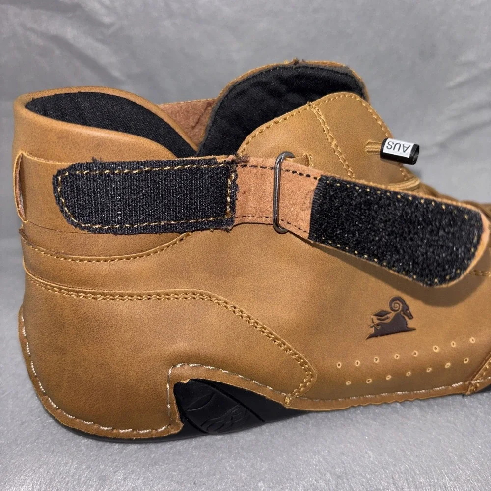 LDECK Brown Leather High Top Martin Sport Shoes Men's US 11 EU 45 Worn Twice‎